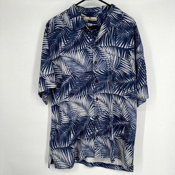 Tommy‎ Bahama Tropical Vacation Shirt Size Large 100% Silk Short Sleeve - Picture 1 of 4
